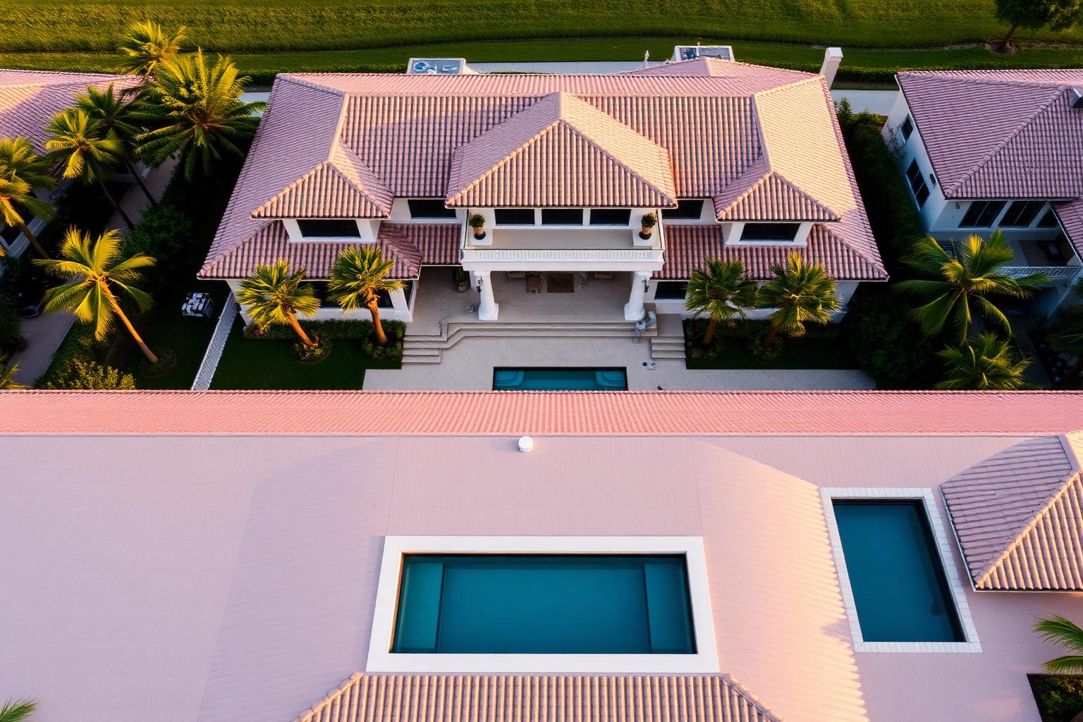 Waterfront Estate — before and after 360 Roof Armor treatment